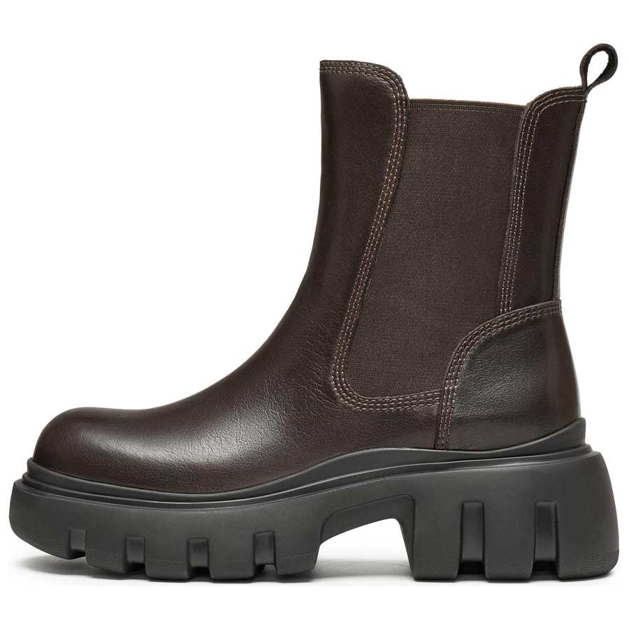 Staccato Tutu Boots Cow Leather Short Chelsea Boots 6CM Women's
