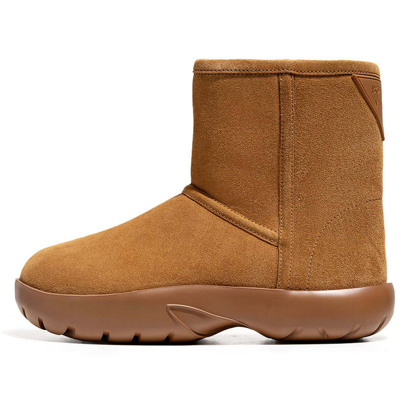 KAQIAODI Cow Suede Short Snow Boots Unisex