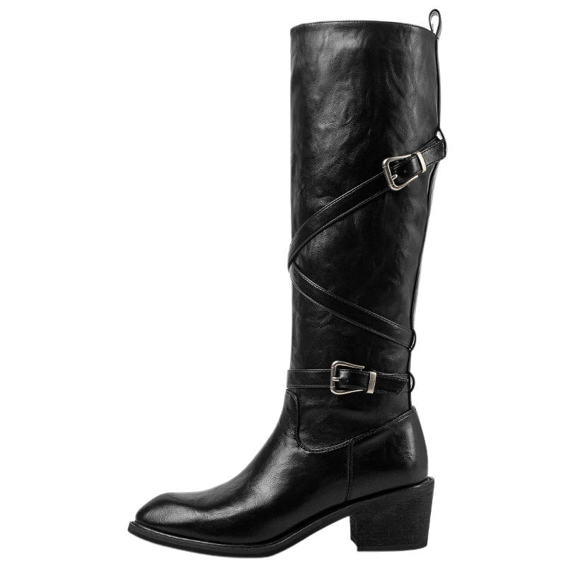 MIAOLV London Iceland Pu Knee high Boots 6.0cm Women's
