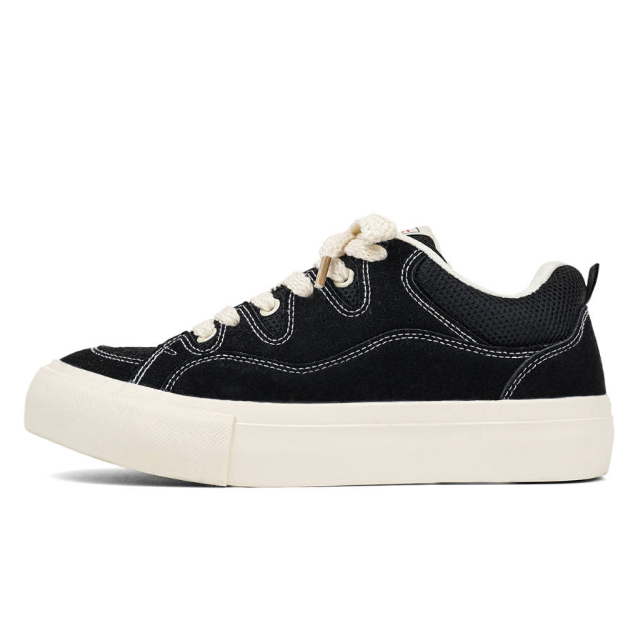 VASIBAEN Slip Resistant Cushioning Abrasion Resistant Support Low top Skateboard Shoes Men's Black