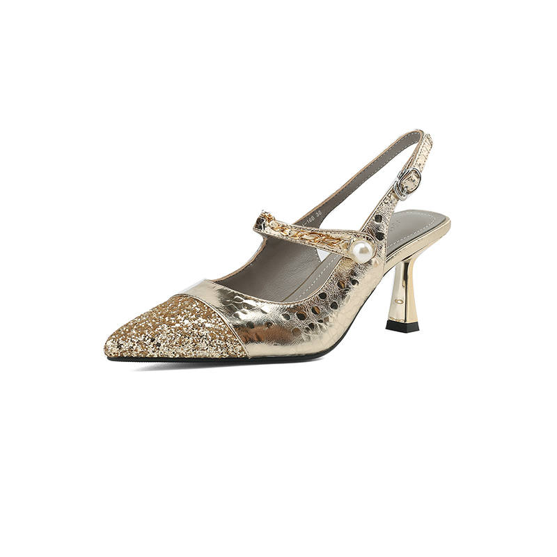 Echo&yolo Cow Leather Slim Heel Mary Jane Shoes 7cm Women's
