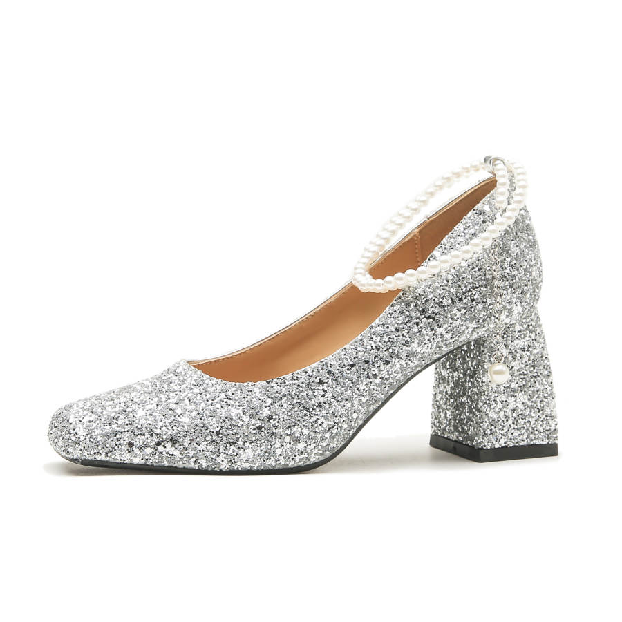 YAFEI XUANYU Chunky Heel High Heels 7cm Women's