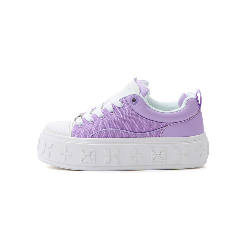 TRAPAR WAVES Low top Canvas Shoes Women's Purple