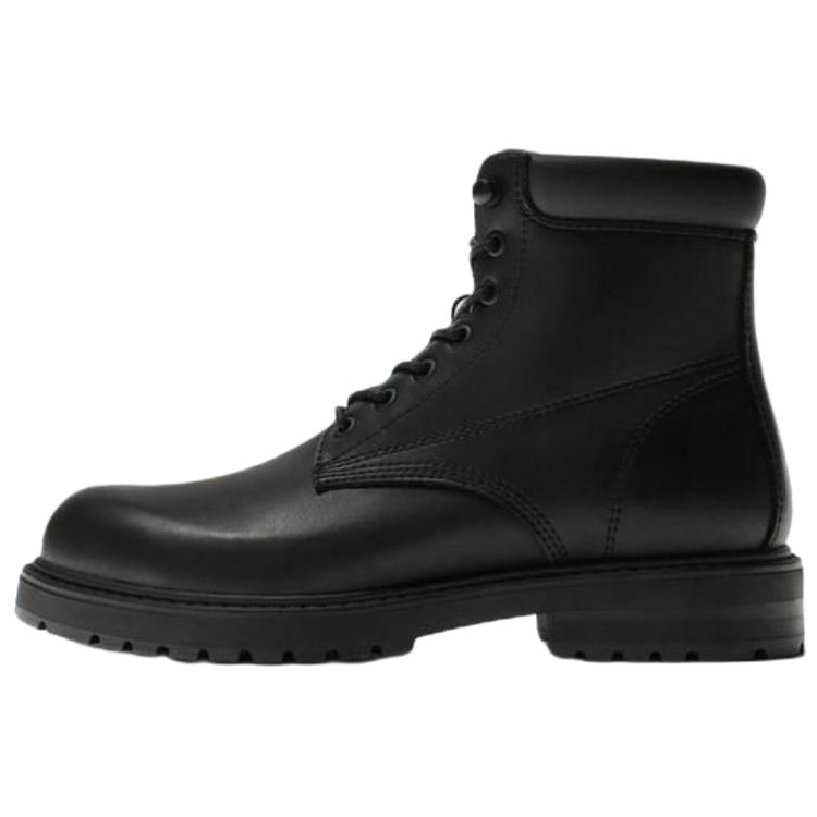 ZARA ZARA Pu Combat Boots Men's Black