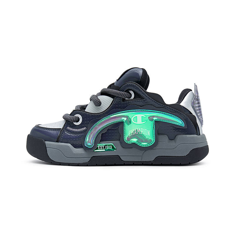 Champion Balance Low top Skateboard Shoes Men's Black/Silver White
