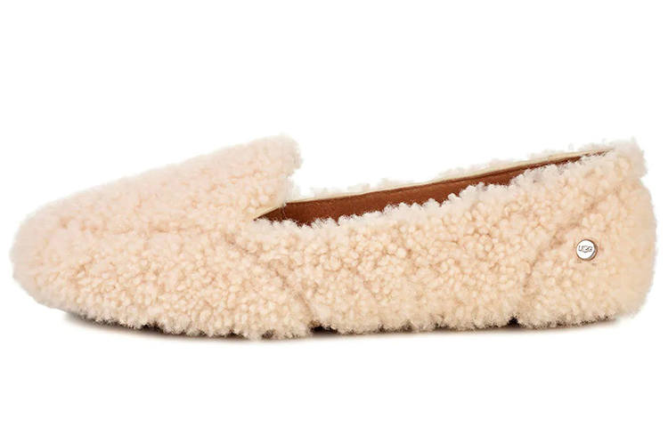 UGG UGG Hailey Fluff Loafer Slip On 'Natural' Women's