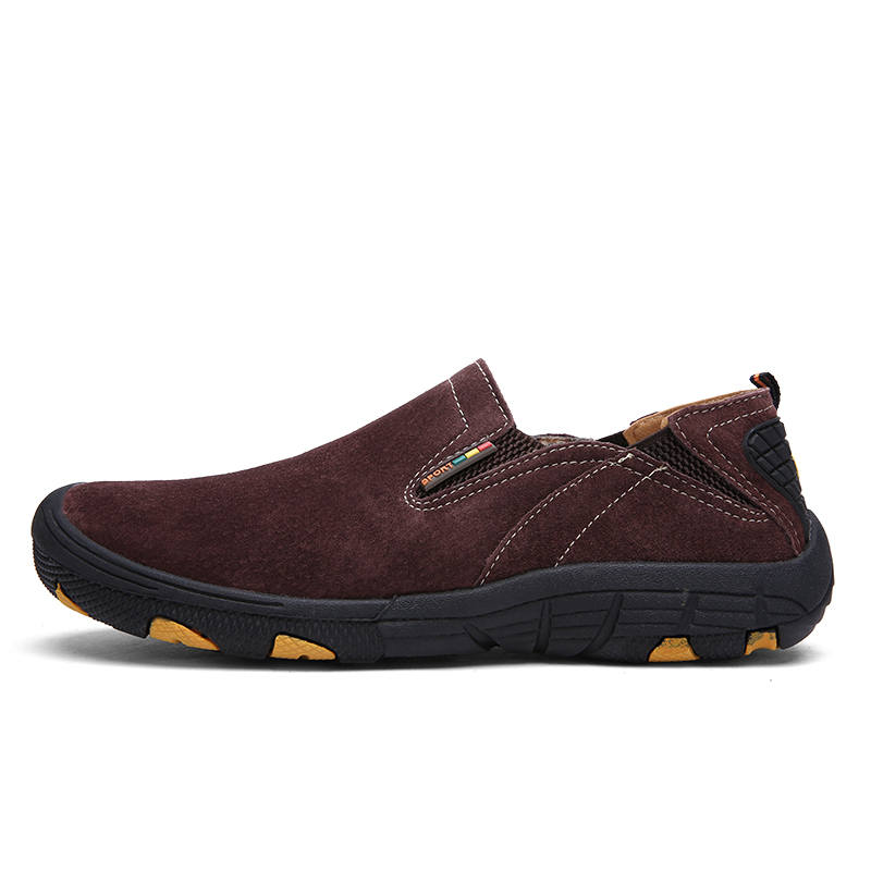 WENNAI Men's Casual Shoes Men's Low Top Brown