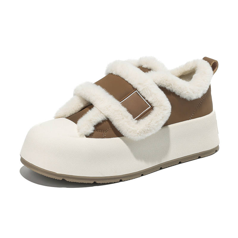 JOSINY Textile, Synthetic Leather Fleece Lined Thermal Low top Casual Shoes Women's