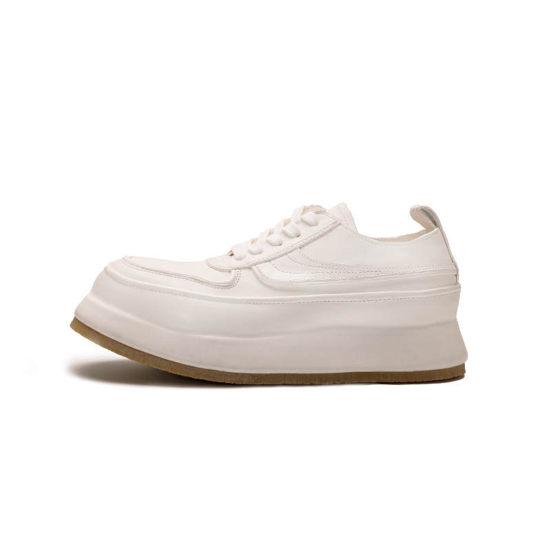Viplander Lightweight Height Increasing Low top Casual Shoes Unisex Distressed White