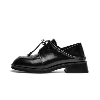 CHERYKALLY Cow Leather Casual Shoes Women's Black Forest