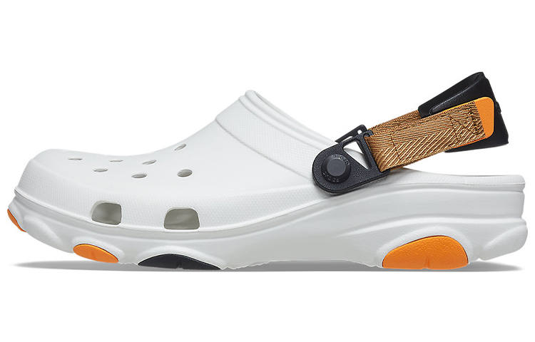 Crocs All Terrain Clog Plastic Sports Sandals Unisex White Orange