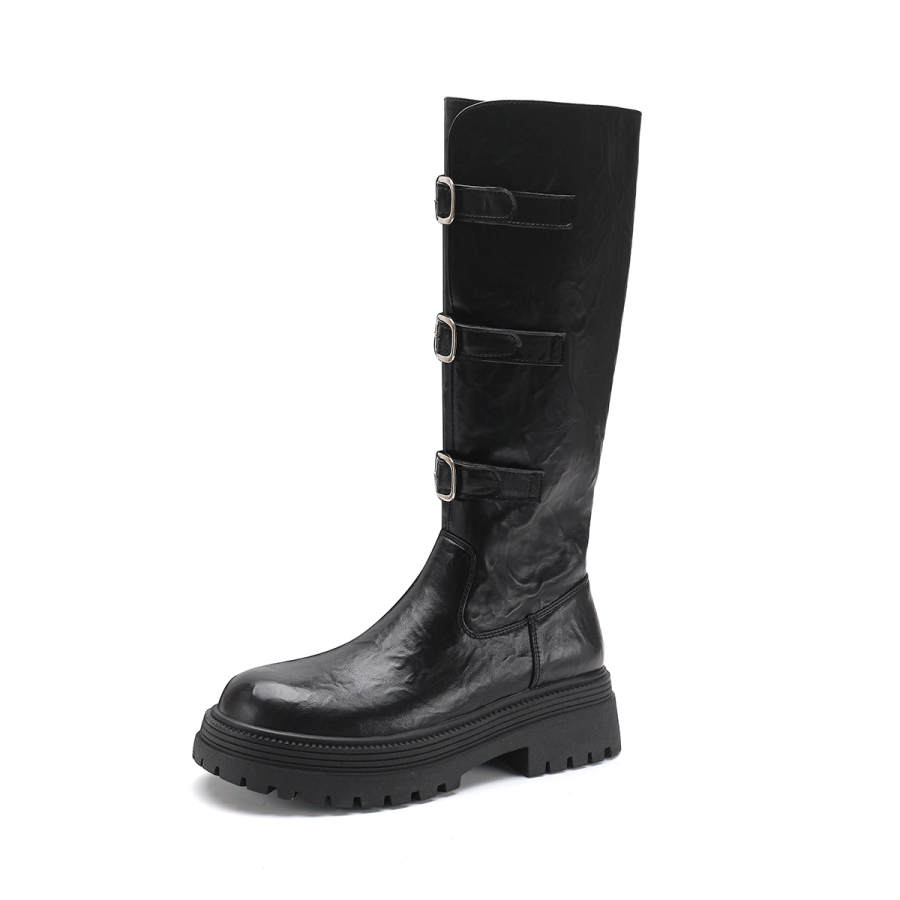 SAFIYA Knee High Boots Women's Black/Brown