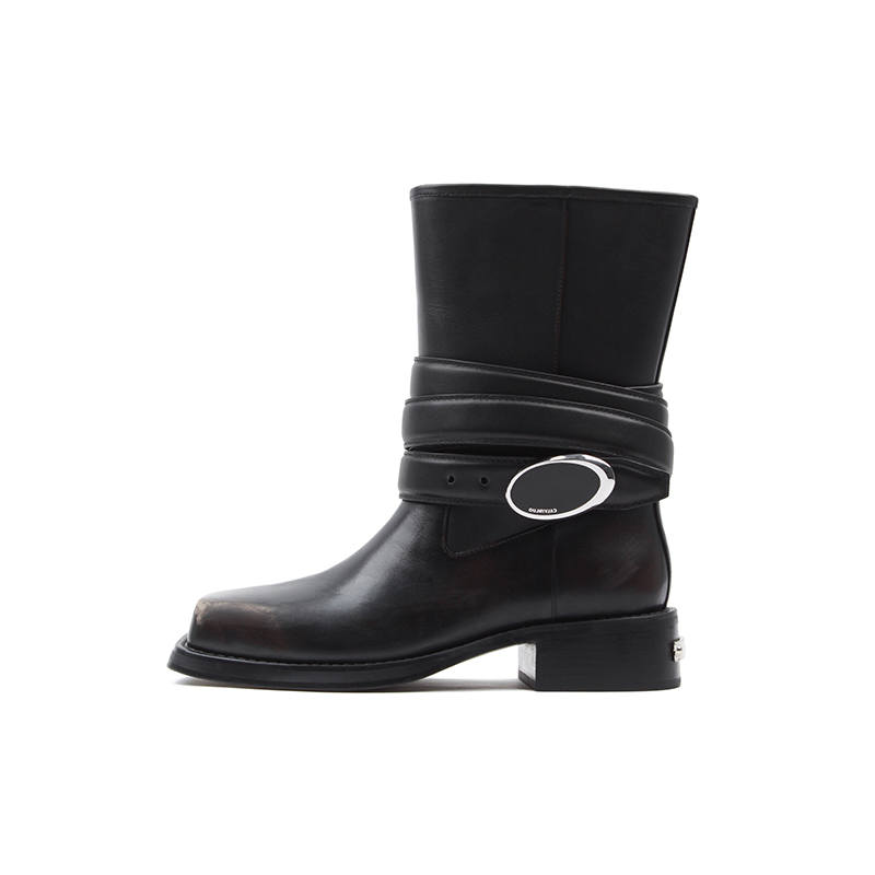 CALVIN LUO Ankle Boots Unisex Black/Brown
