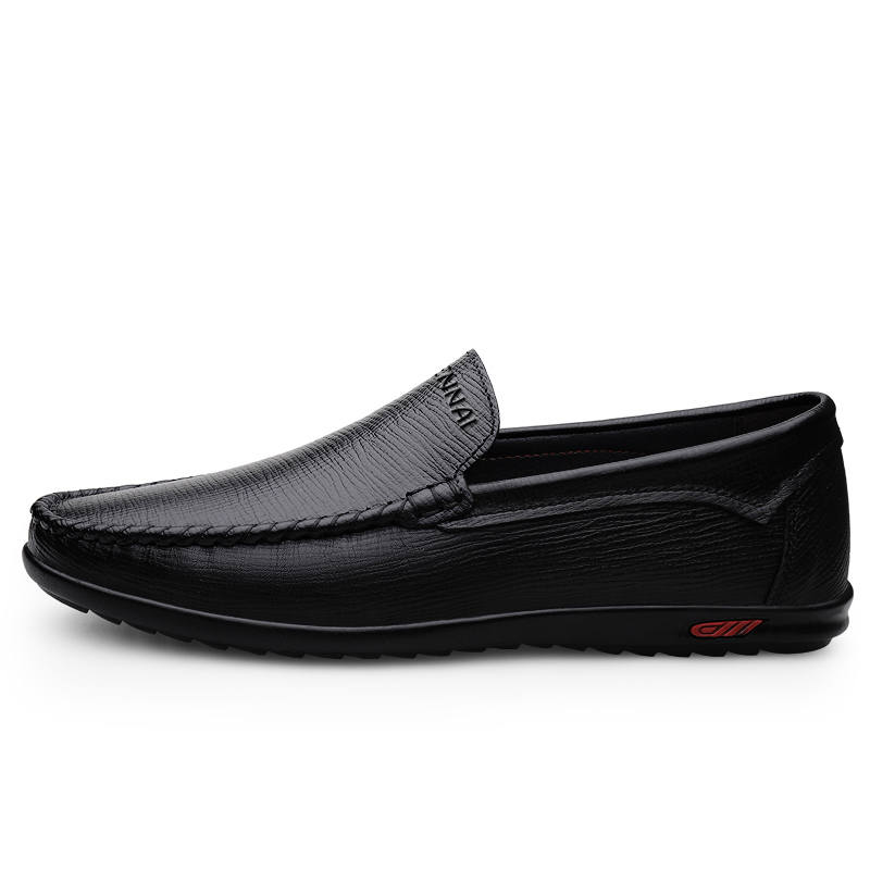 WENNAI Top Grain Cow Leather Dress Shoes Men's Black
