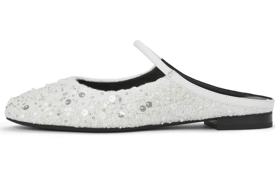CHARLES&KEITH Composite Sole Closed Toe Slippers Women's White