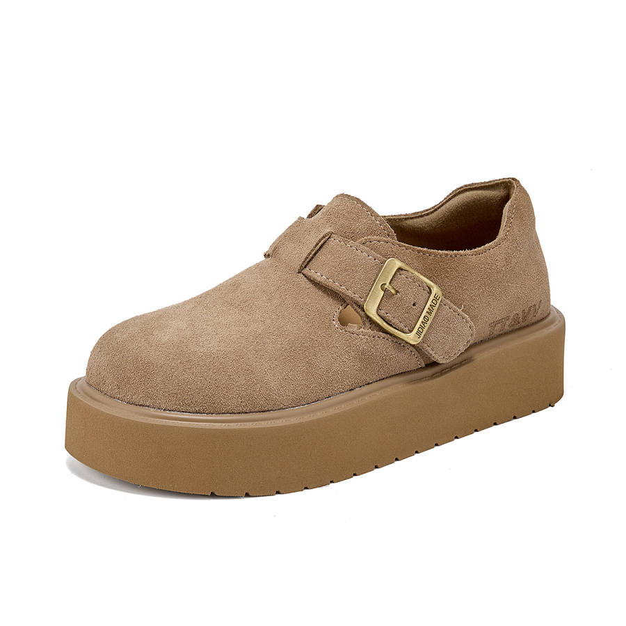La Chapelle Microfiber Leather Casual Shoes Women's Sand