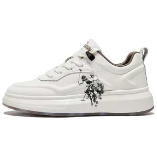 U.S. POLO ASSN. Low top Skateboard Shoes Men's White Brown