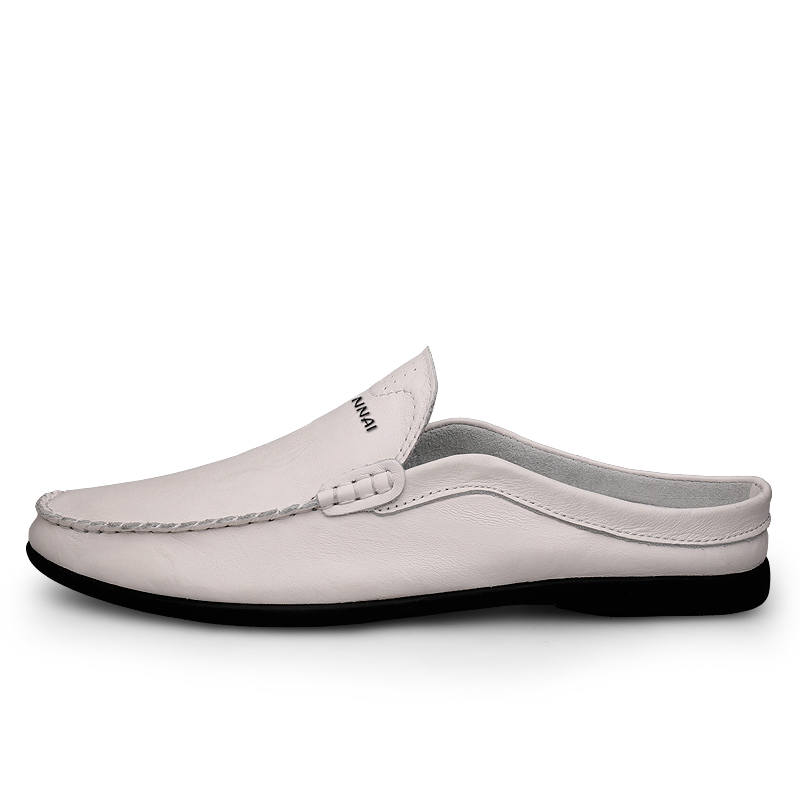 WENNAI Cow Split Leather Casual Shoes Men's White