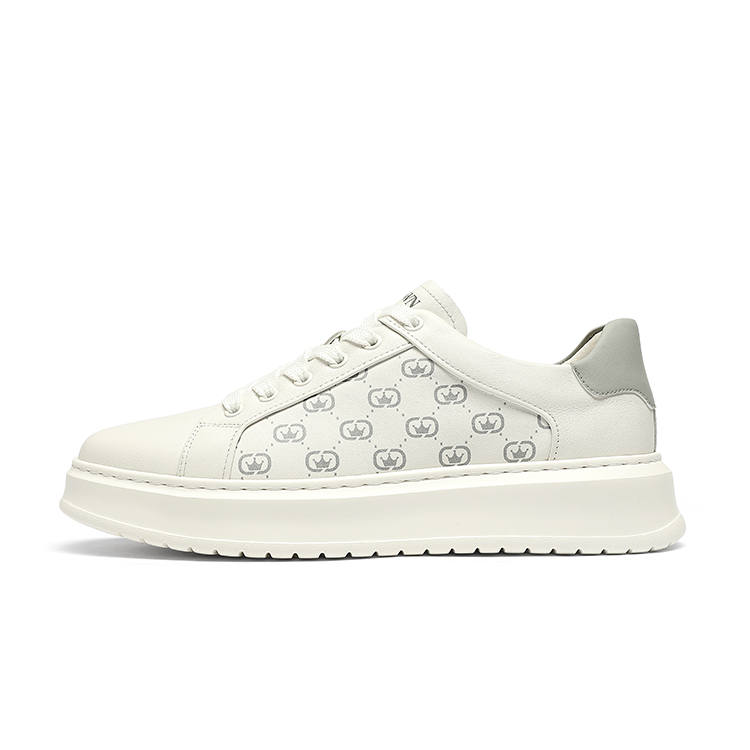 CROWN Cow Leather Low top Skateboard Shoes Men's
