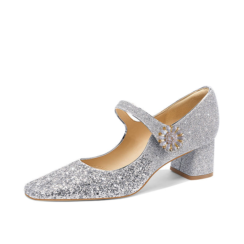 LOLY Chunky Heel Mary Jane Shoes 5CM Women's