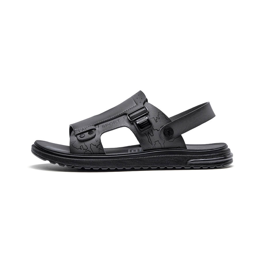 Spider King Spider King Synthetic Leather Beach Sandals Men's Gray