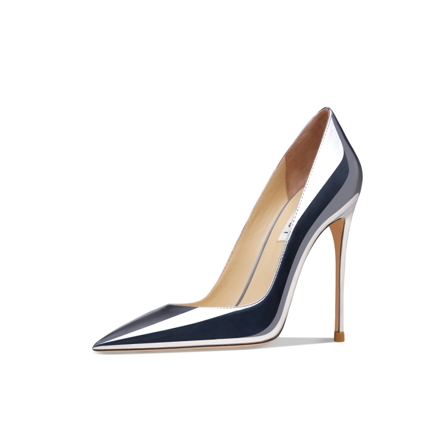 Suyymakk Slim Heel High Heels Women's Silver