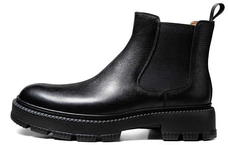 THOM WILLS Short Chelsea Boots Men's Black
