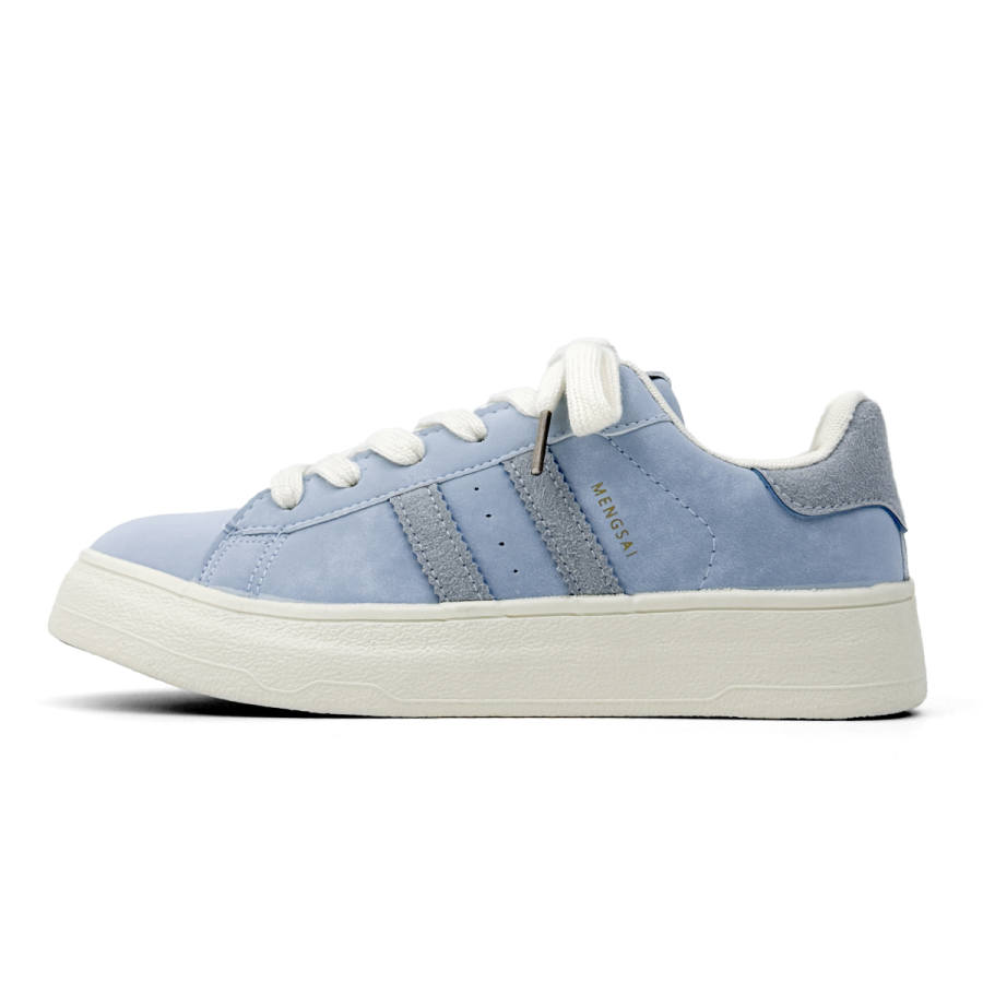 Mengsai Cushioning Abrasion Resistant Cushioning, Wear Resistant Low top Skateboard Shoes Men's Haze Blue Box