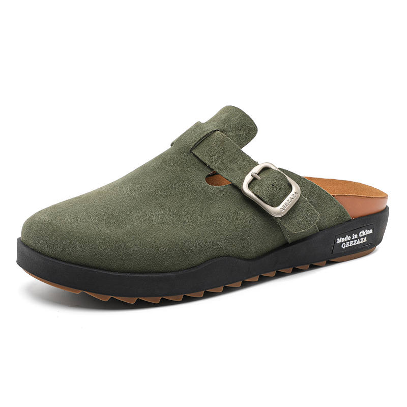 MPZY Abrasion Resistant Antibacterial Abrasion Resistant Antibacterial Birkenstock Shoes Unisex Army Green