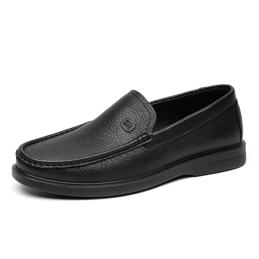 SHOUBA Men's Casual Shoes Men's Low Top Black/Brown