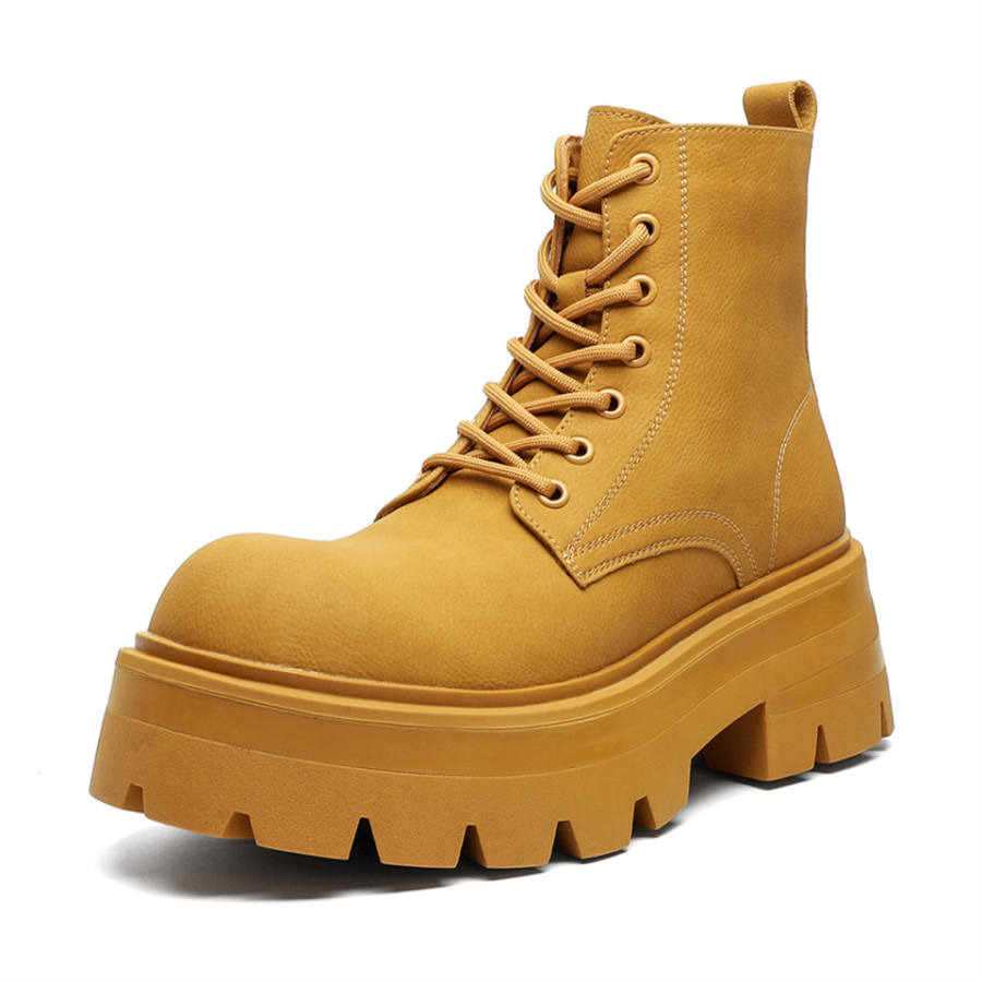 Lanza Lanza Combat Boots Men's Black/White/Yellow