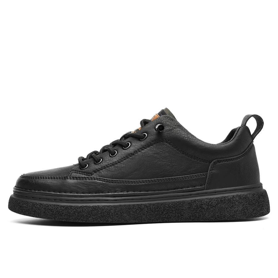 HLA Leather Upper Skateboard Shoes, Fashion Casual Leather Shoes, Versatile, Trendy Summer British Style Shoes Men's