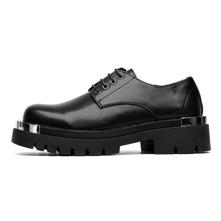 YEDANI Microfiber Leather Mid top Casual Shoes Men's Black
