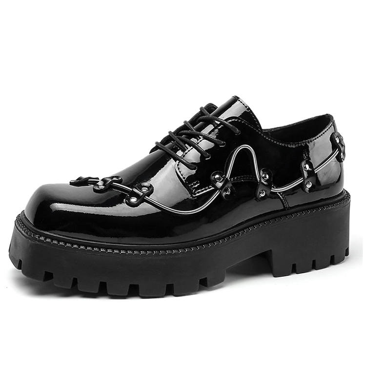 YEDANI Microfiber Leather Casual Shoes Men's Black