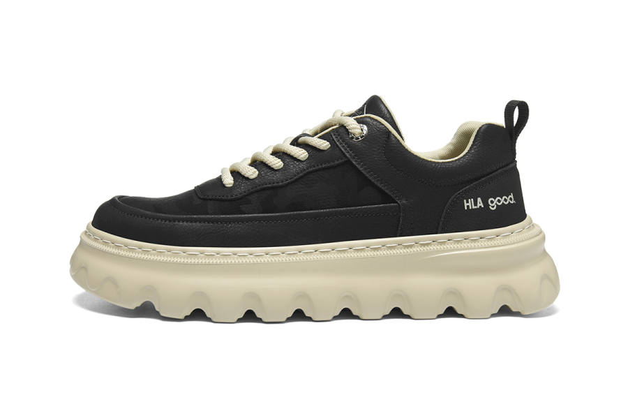 HLA Men's Casual Shoes Men's Low Top Earth Yellow, Black, Khaki