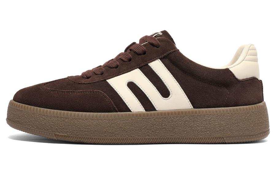 BELLE Cow Split Leather Low top Skateboard Shoes 3.5cm Men's