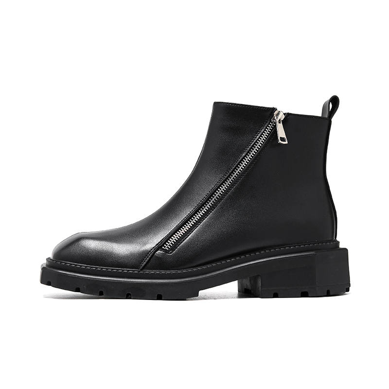 KAQIAODI KAQIAODI Microfiber Leather Ankle Boots Men's Black
