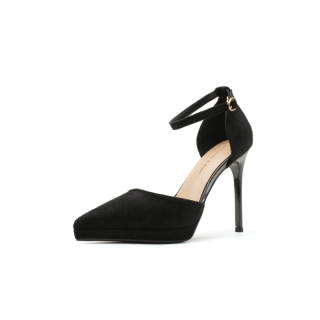 HKCP Suede Slim Heel High Heels 10.5cm Women's