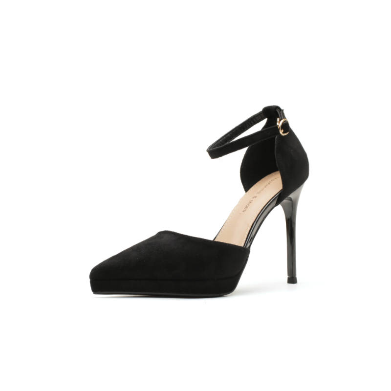 HKCP Suede Slim Heel High Heels 10.5cm Women's
