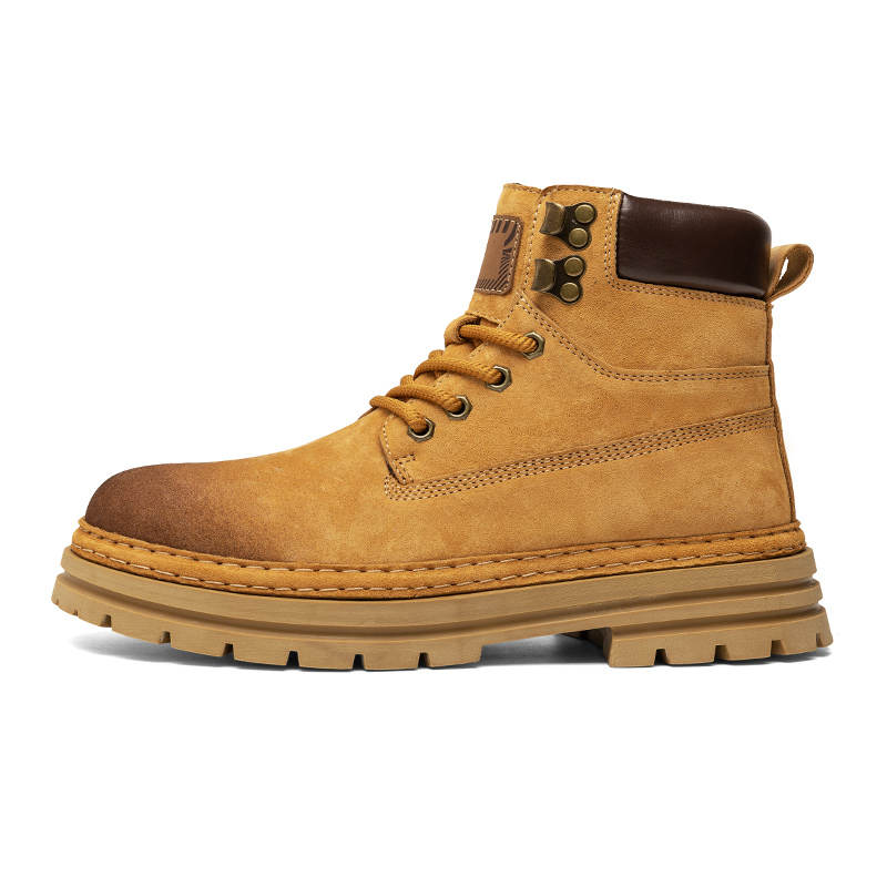 CariteSport Microfiber Leather Short Combat Boots Men's
