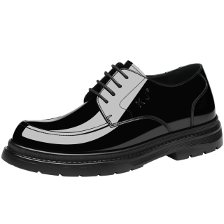 KJ Casual Leather Shoes Men's Low Top Black