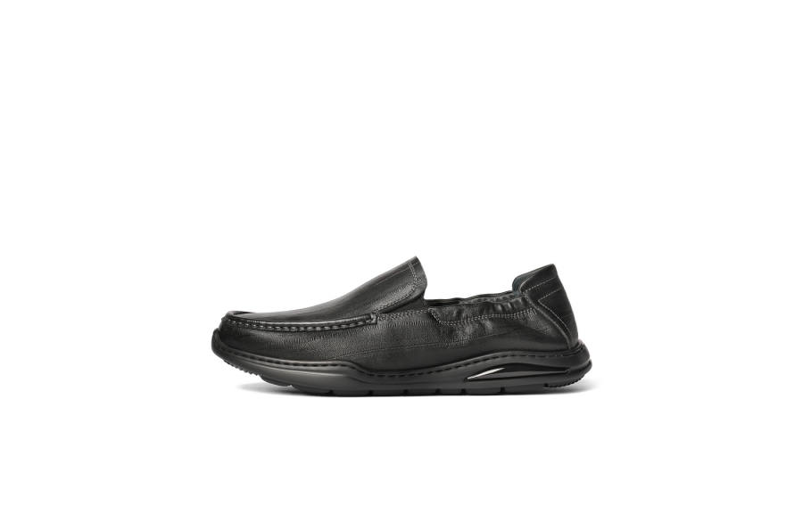 BELLE Sheepskin Men's Casual Shoes Men's Black