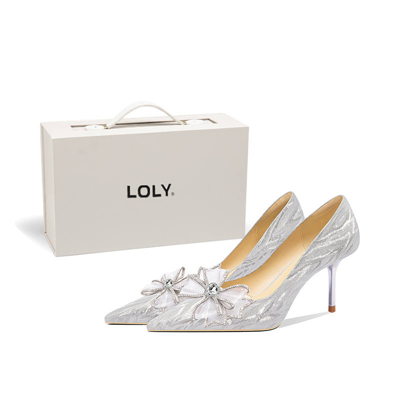 LOLY LOLY High Heels Women's Bright Silver