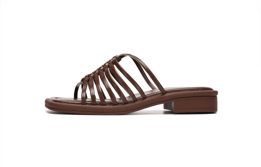 AOKANG Quick Dry Slide Slippers Women's Brown
