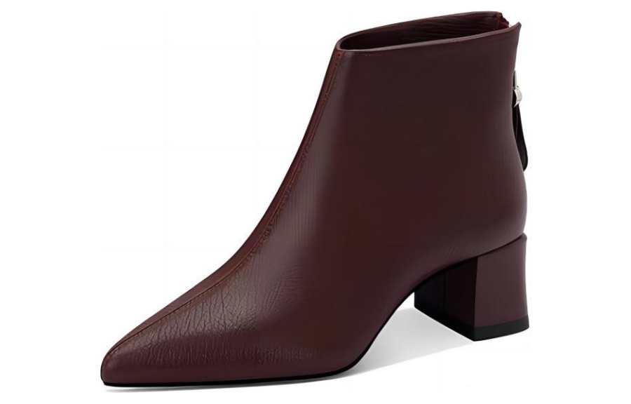 JESSICA SOPHIA Sheepskin Ankle Boots 4.5cm Women's