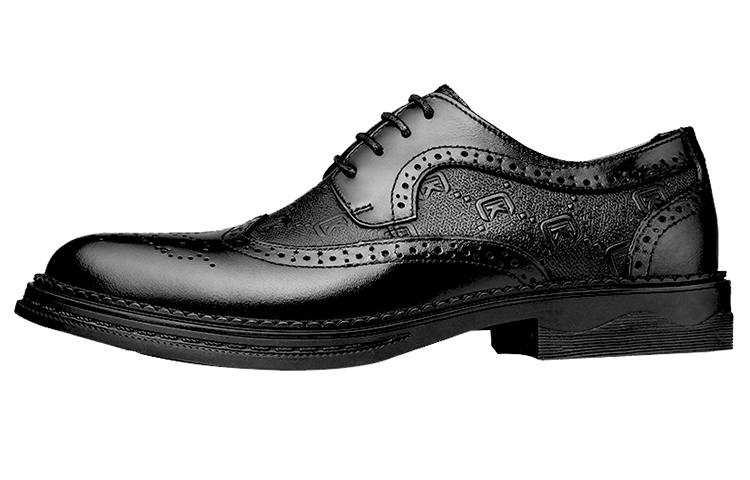 CKVUSAMG Top Grain Cow Leather Dress Shoes Men's Black