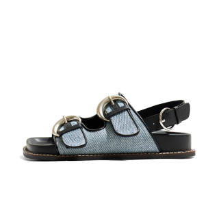 LAOMIAO Beach Sandals 2.5cm Women's Denim Blue