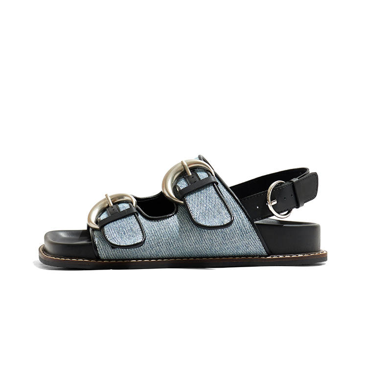 LAOMIAO Beach Sandals 2.5cm Women's Denim Blue