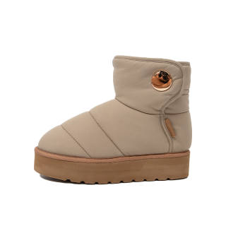 BESTFEEL Down Filled, Thickened And Fleece Lined Thermal Slip Resistant Outerwear Platform Short Snow Boots