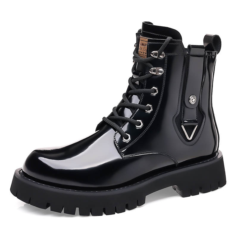 KAQIAODI Combat Boots Men's Black/Brown